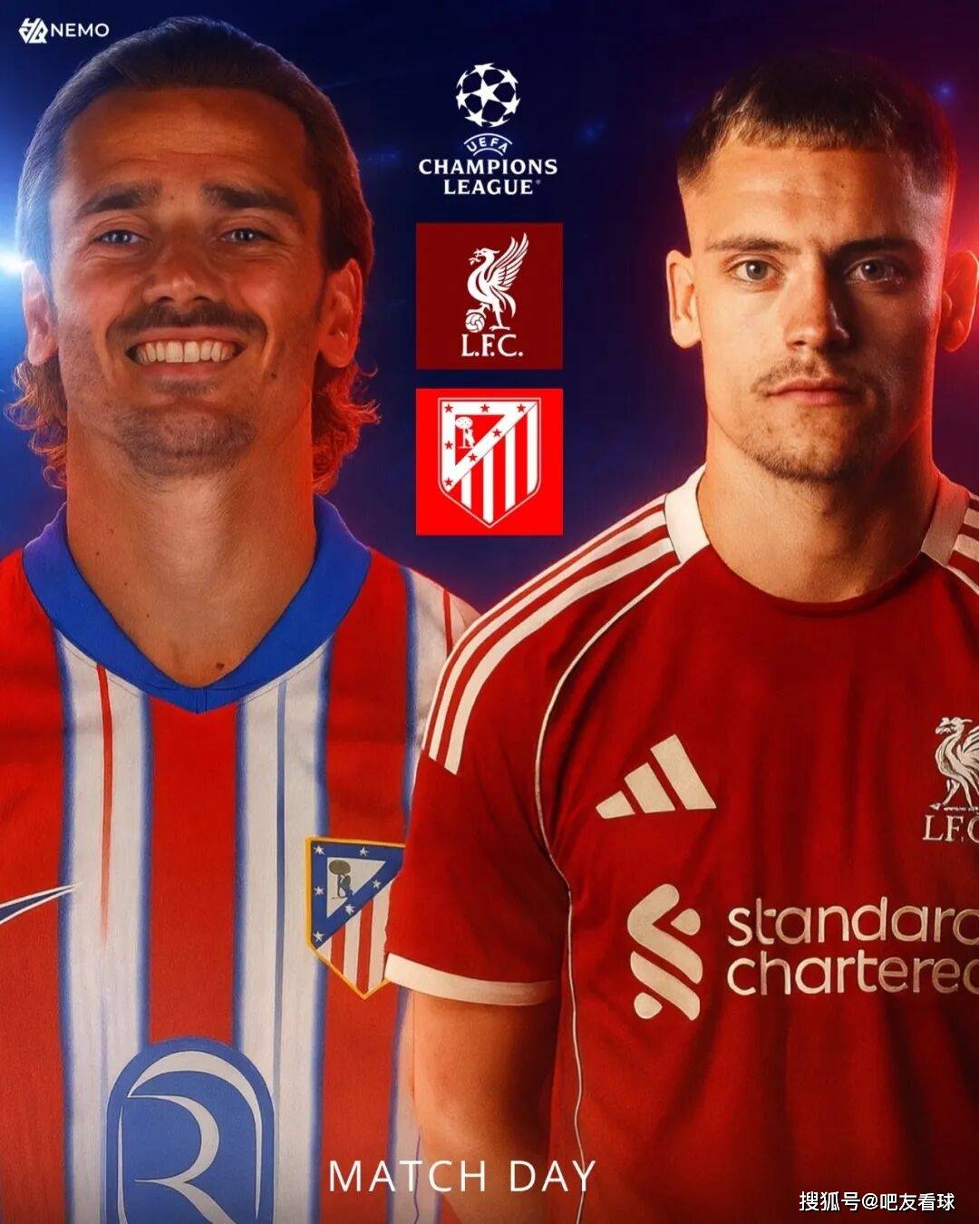 欧冠｜赛事分析+高清直播：利物浦vs马德里竞技、阿贾克斯vs国际米兰、拜仁慕尼黑vs切尔西、巴黎圣日耳曼vs亚特兰大