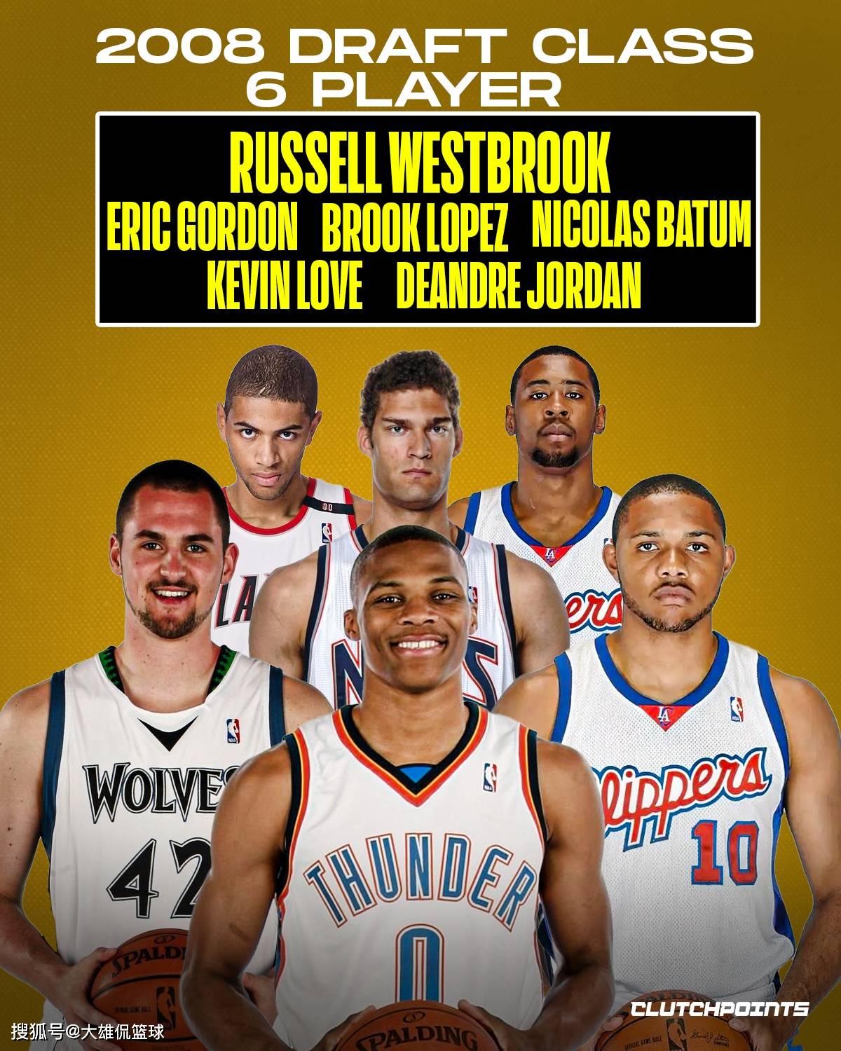 美媒晒出21世纪10年代NBA选秀中仅剩的现役球员，只剩下18人